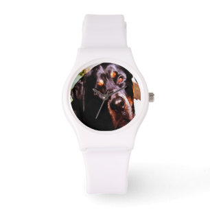 Reloj De Pulsera Portait Mascota artístico Rottweiler