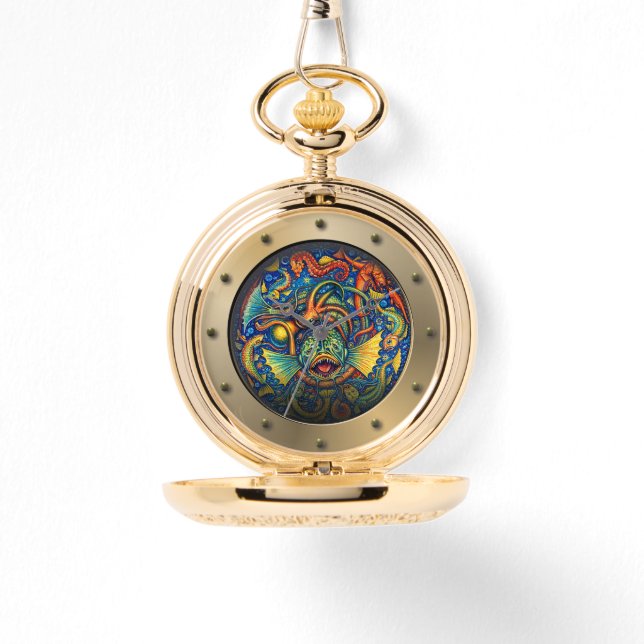 Reloj De Pulsera Porthole de Submarino Steampunk Criaturas Submarin (Anverso)