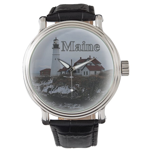 Reloj De Pulsera Portland Head Lighthouse Maine (Anverso)