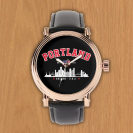 Reloj De Pulsera Portland Modern Skyline city