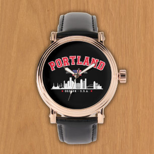 Reloj De Pulsera Portland Modern Skyline city