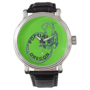 Reloj De Pulsera Portland Oregon Bicicleta Mens Watch