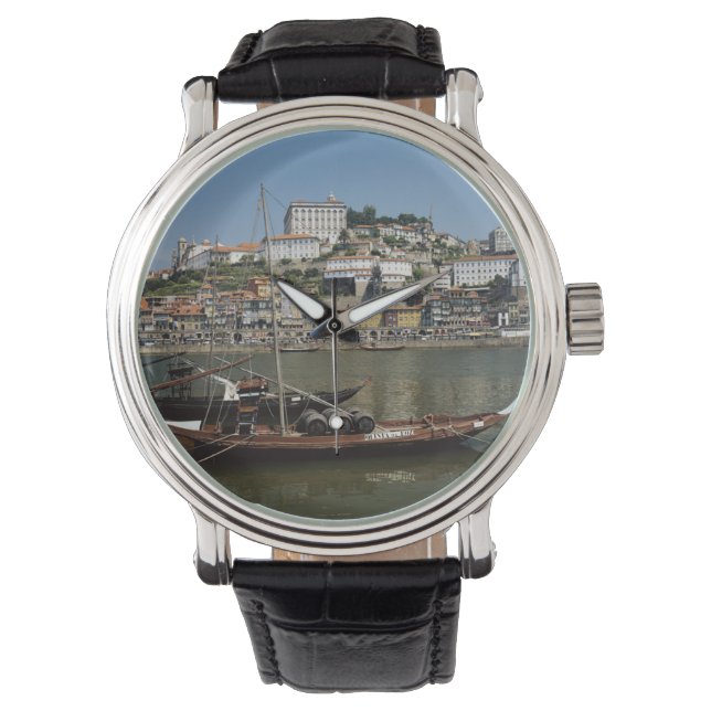 Reloj De Pulsera Portugal, Oporto, Barco Con Barriles De Vino (Anverso)