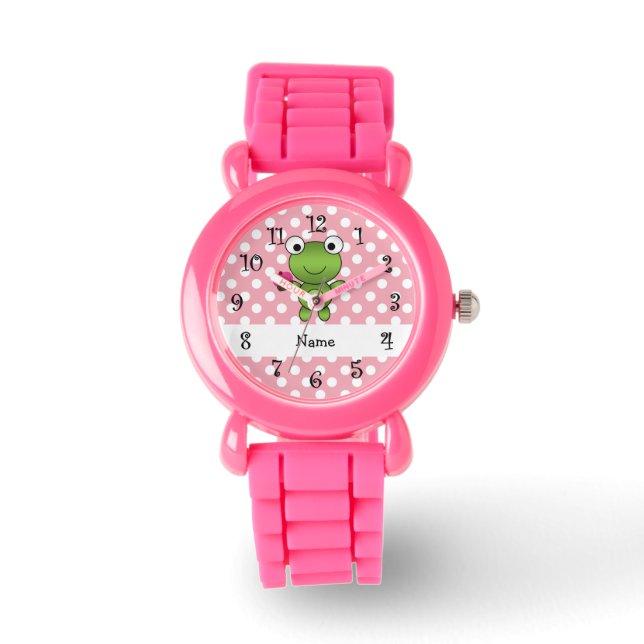 Reloj De Pulsera Pos de polka rosa (Anverso)