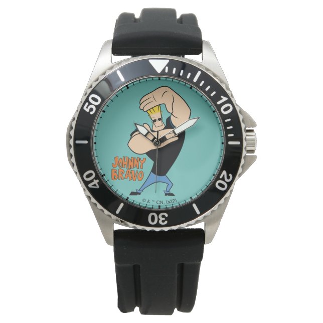 Reloj De Pulsera Pose del marco de imagen de Johnny Bravo (Anverso)