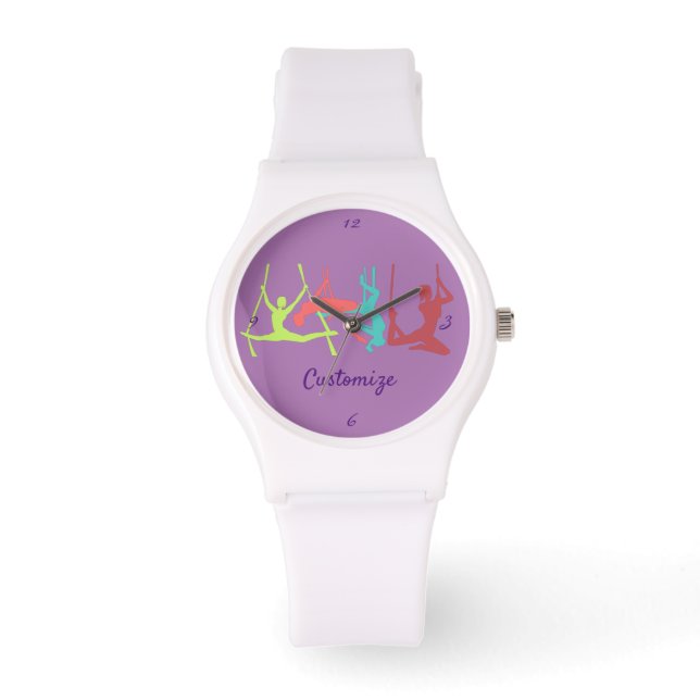 Reloj De Pulsera Poses de fitness aérea Thunder_Cove (Anverso)