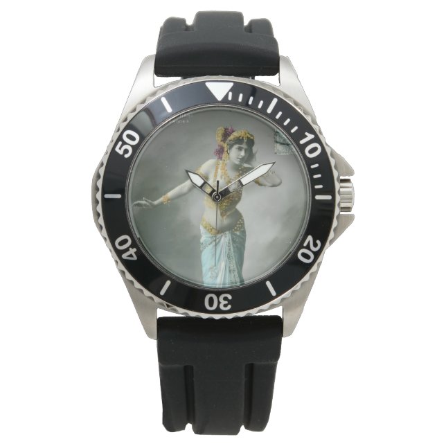 Reloj De Pulsera Postcarta de Vintage Mata Hari (Anverso)