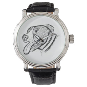 Reloj De Pulsera póster de amante de animales perro pitbull dibujad