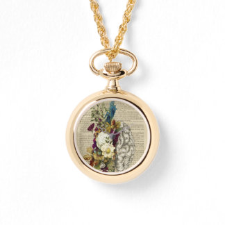 Reloj De Pulsera poster de anatomía cerebral floral médica
