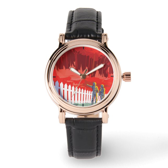 Reloj De Pulsera Poster Retro Espacial De Kepler-186f. (Anverso)