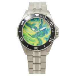 Reloj De Pulsera Pour acrílica, azul, verde, amarillo /