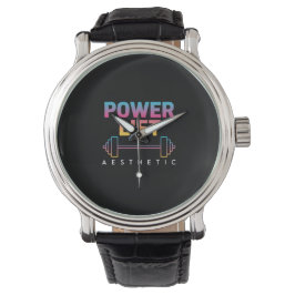 Reloj De Pulsera Power Lift Aesthetic Barbell Gradient Gym Tee