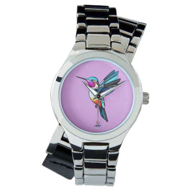 Reloj De Pulsera Prächtiger Kolibri - Farbige Illustration (Anverso)