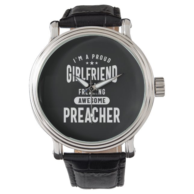 Reloj De Pulsera Preacher Job Title Tee Gift Hombres Mujeres (Anverso)