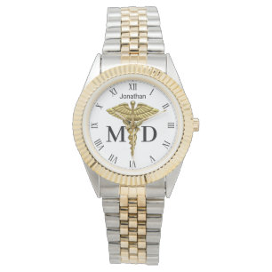 Reloj De Pulsera Precioso Médica Médico de Oro Médico de Caducto MD