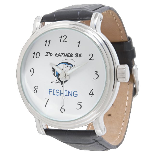 Reloj De Pulsera Preferiría Estar Pescando Cuero (Angular)