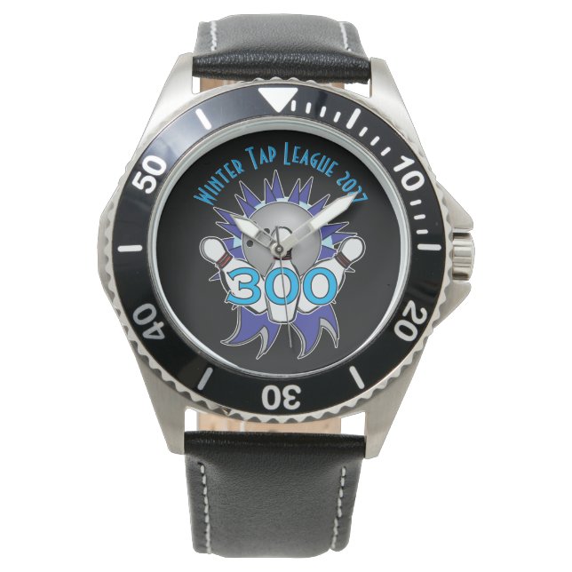 Reloj De Pulsera Premio Bowling 300 Bowler (Anverso)