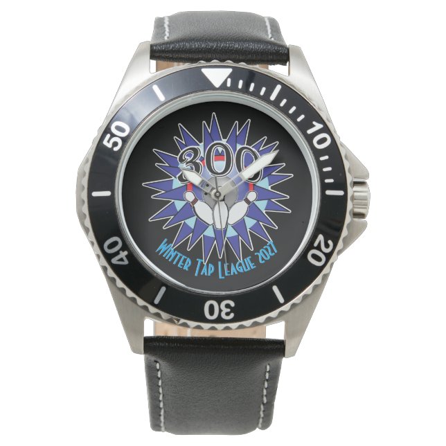 Reloj De Pulsera Premio Bowling Perfect 300 Bowler (Anverso)