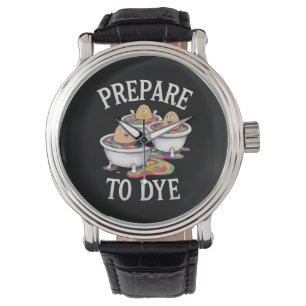 Reloj De Pulsera Prepárate para teñir divertida búsqueda de huevos
