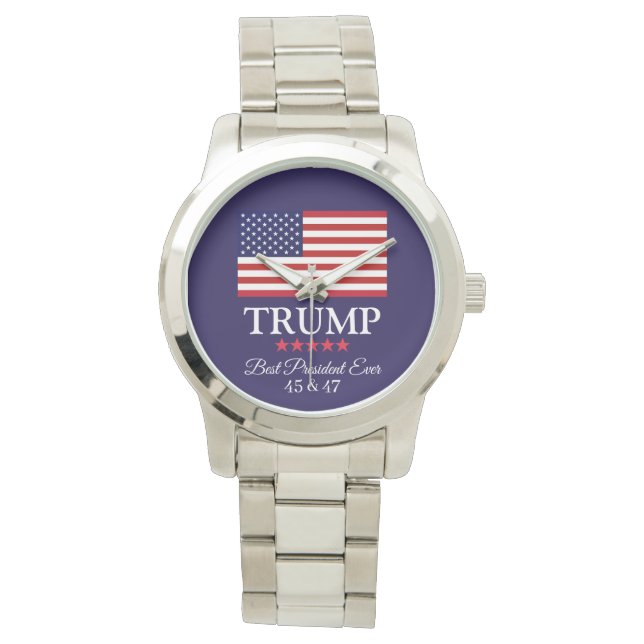 RELOJ DE PULSERA PRESIDENT DONALD TRUMP BEST PRESIDENT EVER WATCH (Anverso)
