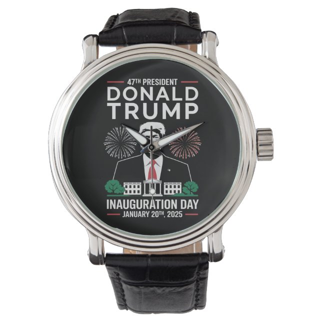 Reloj De Pulsera Presidente 47 D J. Trump Inauguración Día 2025 (Anverso)