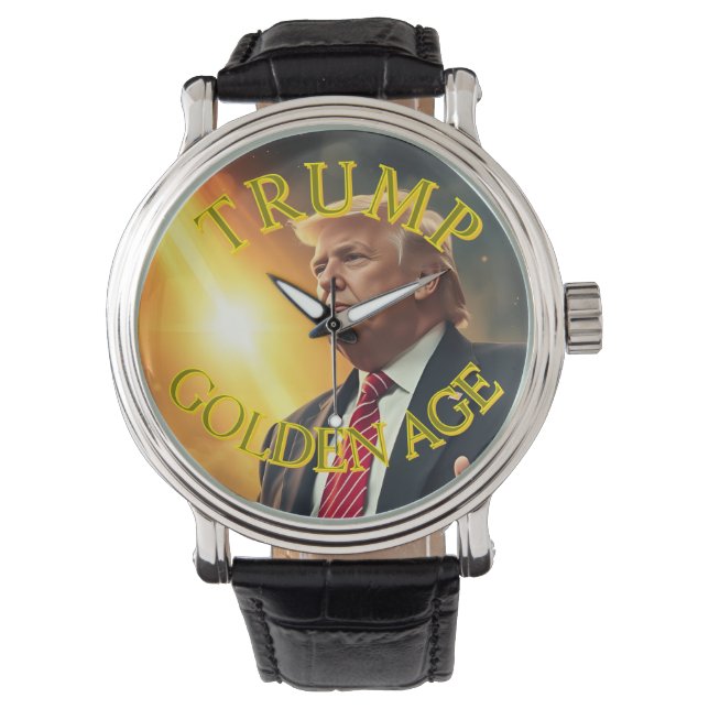 RELOJ DE PULSERA PRESIDENTE DONALD TRUMP EDAD DE ORO (Anverso)