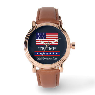 RELOJ DE PULSERA PRESIDENTE DONALD TRUMP MEJOR PRESIDENTE DE LA HIS