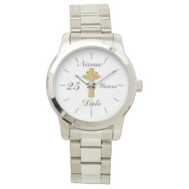 Reloj De Pulsera Priest Silver Jubileo 25th Personalized Watch