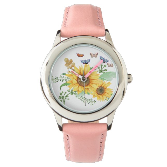 Reloj De Pulsera primavera de girasol (Anverso)
