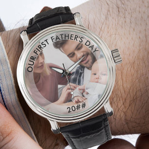 Reloj De Pulsera Primer Día del Padre Personalizado Editable Año