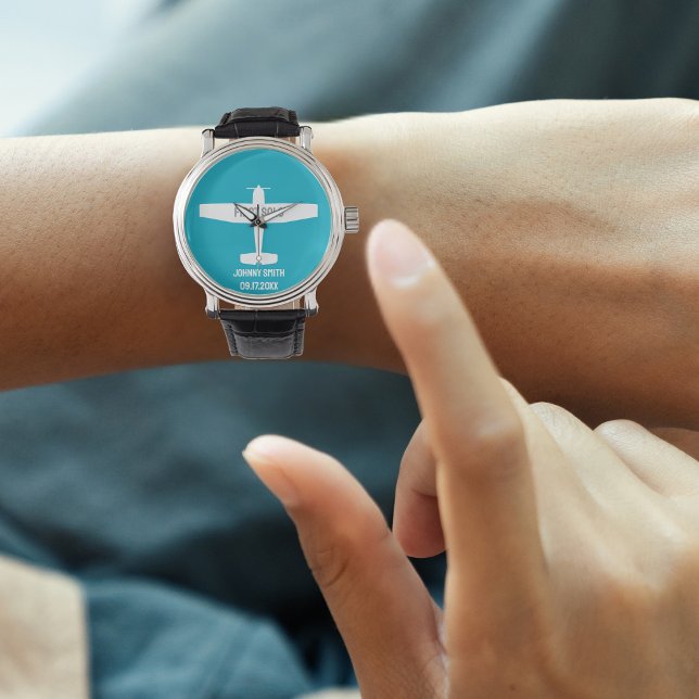 Reloj De Pulsera Primer piloto de estudiantes Aviación azul de avió (Subido por el creador)