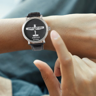 Reloj De Pulsera Primer piloto de estudiantes avión solo divertida 