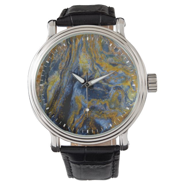 Reloj De Pulsera Primer plano abstracto de Pietersita (Anverso)