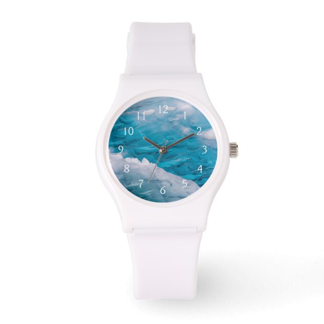 Reloj De Pulsera Primer plano de hielo azul (Anverso)