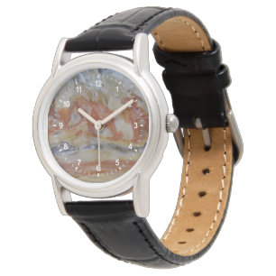 Reloj De Pulsera Primer plano de madera petrificada