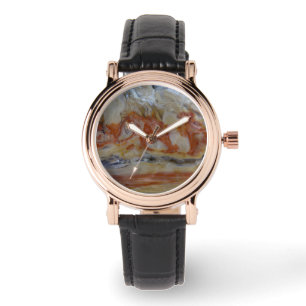 Reloj De Pulsera Primer plano de madera petrificada