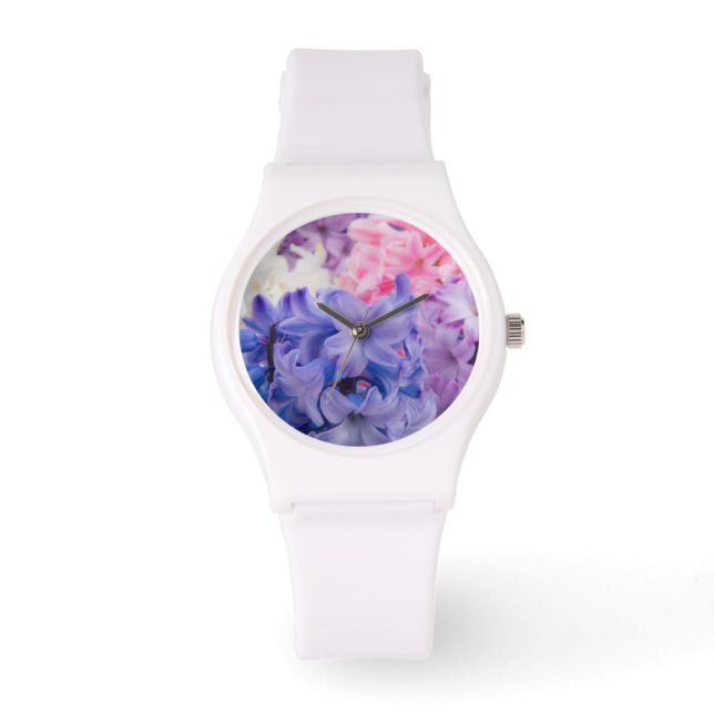 Reloj De Pulsera Primer plano de planta de jacinto (Anverso)
