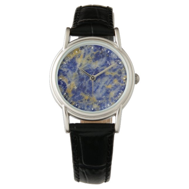 Reloj De Pulsera Primer plano de una sodalita azul (Anverso)