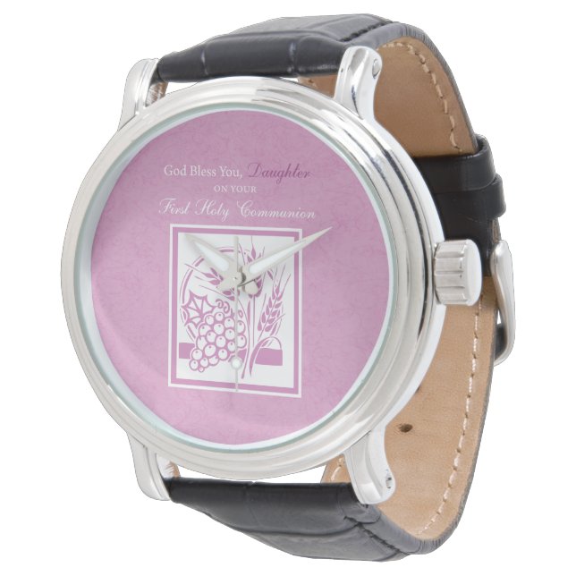 Reloj De Pulsera Primera Comunión de la Hija, Rosa (Angular)