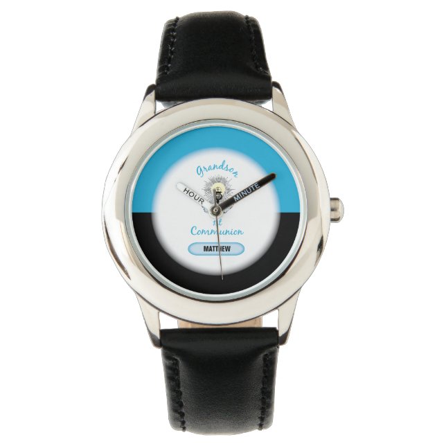 Reloj De Pulsera Primera comunión del nieto, Copa Azul (Anverso)
