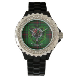 Reloj De Pulsera Primrose Scottish Clan Tartan & Crest