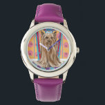 Reloj De Pulsera Princesa Corona Yorkie<br><div class="desc">Animales</div>