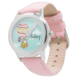 Reloj De Pulsera Princesa de Flor Boho rosa dulce ilustrada