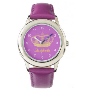 Reloj De Pulsera Princesa de oro clásica Crown