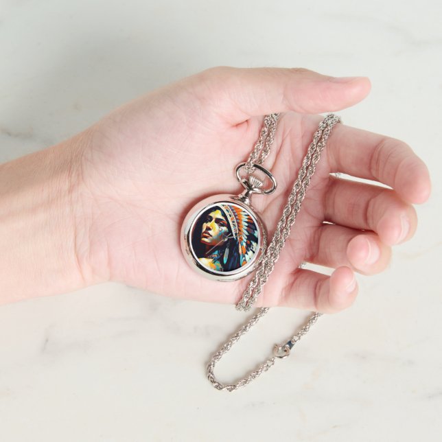 Reloj De Pulsera Princesa Guerrera Nativa Estadounidense (Mano)