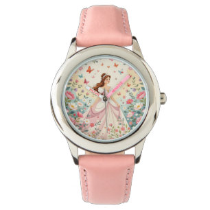Reloj De Pulsera Princesa linda con mariposas