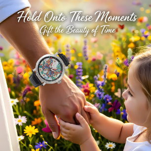 Reloj De Pulsera Prisma de la Naturaleza" - Mariposa de Vidrio Pint