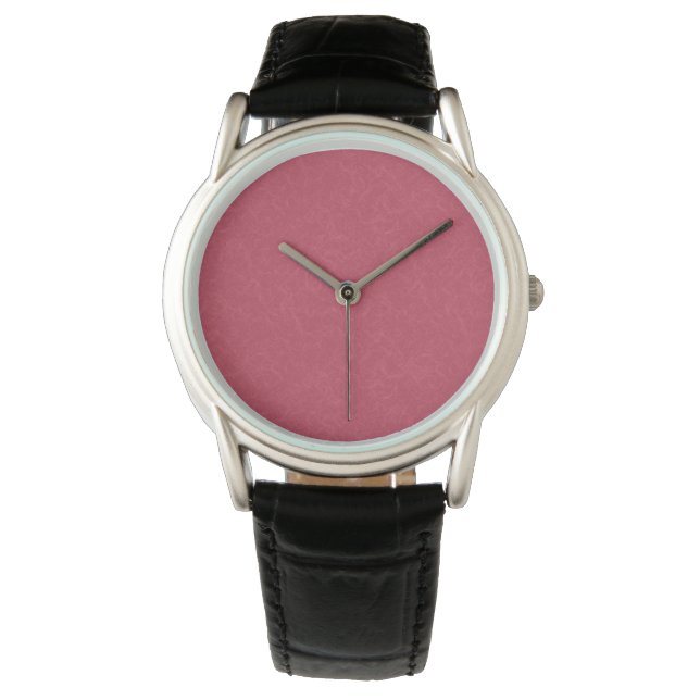 Reloj De Pulsera Profundo patrón de remolino texturizado rosa (Anverso)