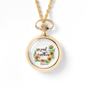 Reloj De Pulsera Propagar semillas de felicidad nombre personalizad