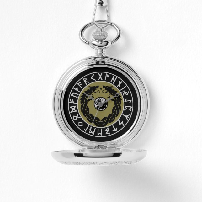 Reloj De Pulsera Protección de runa vikinga de dragón (Anverso)